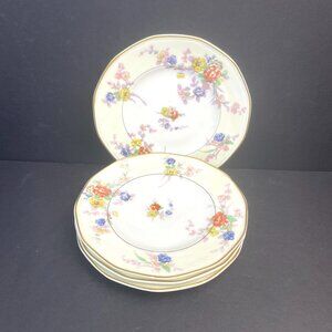 Vintage Set 4 Theodore Haviland Limoges France 6.5” Plates- Jewel Pattern 1920s